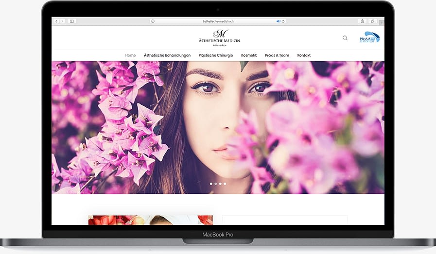 Responsive Webdesign - Ästhetische Medizin Rüti + Bäch