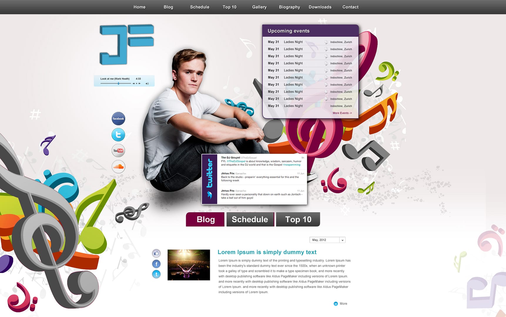Website Layout 2.0 - DJ Jenas Fox
